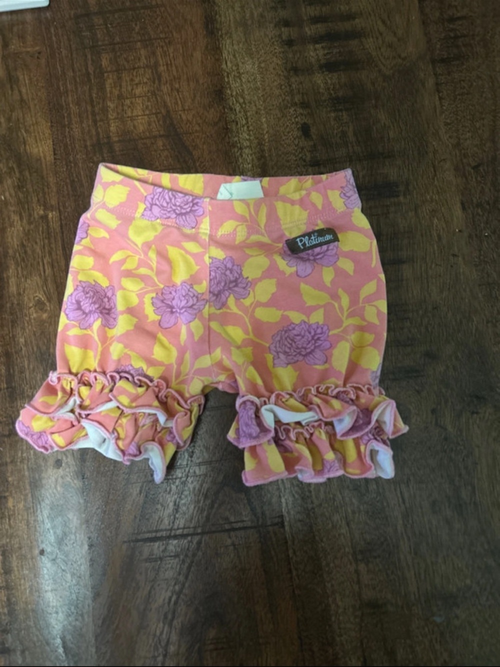 Matilda Jane Pink, Yellow & Lavender Floral Ruffle Shorts